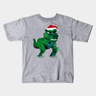 T Rex Santa Kids T-Shirt